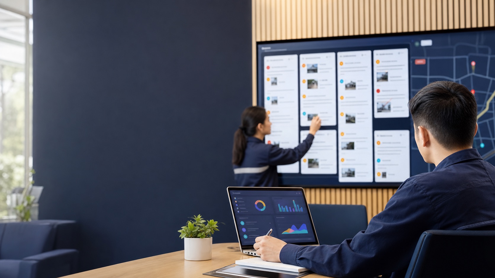 ทีมเทศบาลติดตามงานบริการประชาชนผ่าน dashboard และ workflow