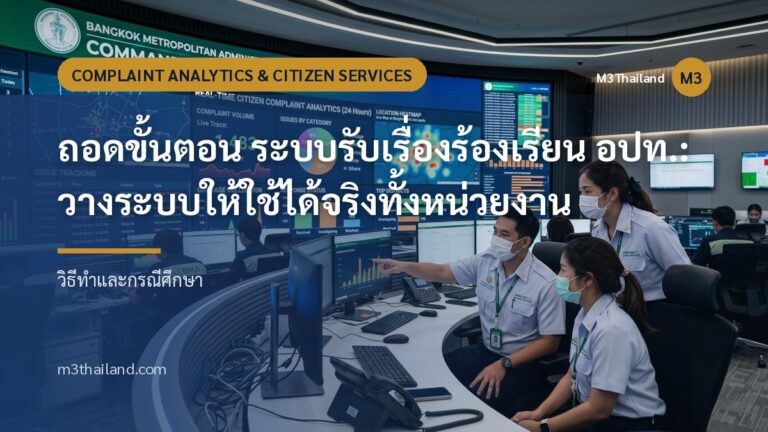ถอดขั้นตอน ระบบรับเรื่องร้องเรียน อปท.: วางระบบให้ใช้ได้จริงทั้งหน่วยงาน