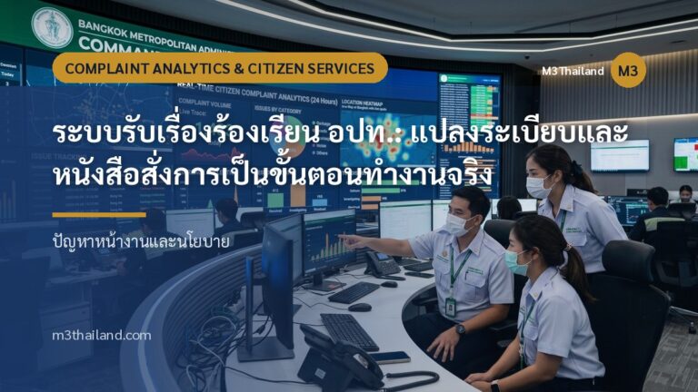 ระบบรับเรื่องร้องเรียน อปท.: แปลงระเบียบและหนังสือสั่งการเป็นขั้นตอนทำงานจริง
