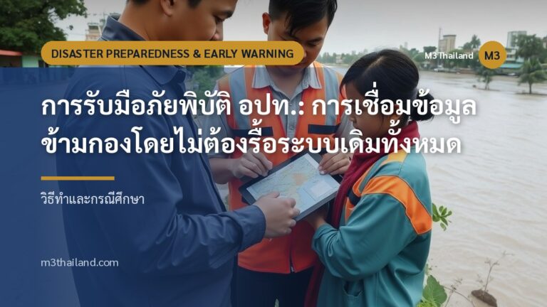 การรับมือภัยพิบัติ อปท.: การเชื่อมข้อมูลข้ามกองโดยไม่ต้องรื้อระบบเดิมทั้งหมด