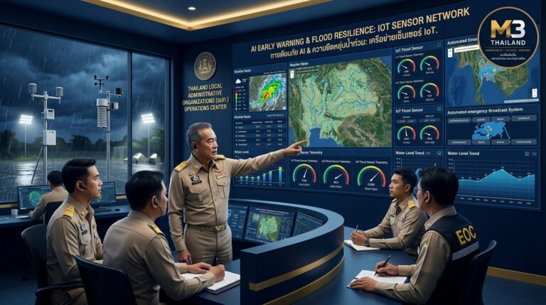 ระบบเตือนภัยพิบัติอัจฉริยะและการรับมือภาวะวิกฤตท้องถิ่นด้วย AI & IoT Sensor Network