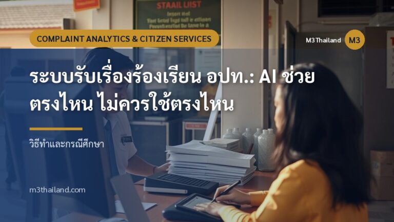 ระบบรับเรื่องร้องเรียน อปท.: AI ช่วยตรงไหน ไม่ควรใช้ตรงไหน